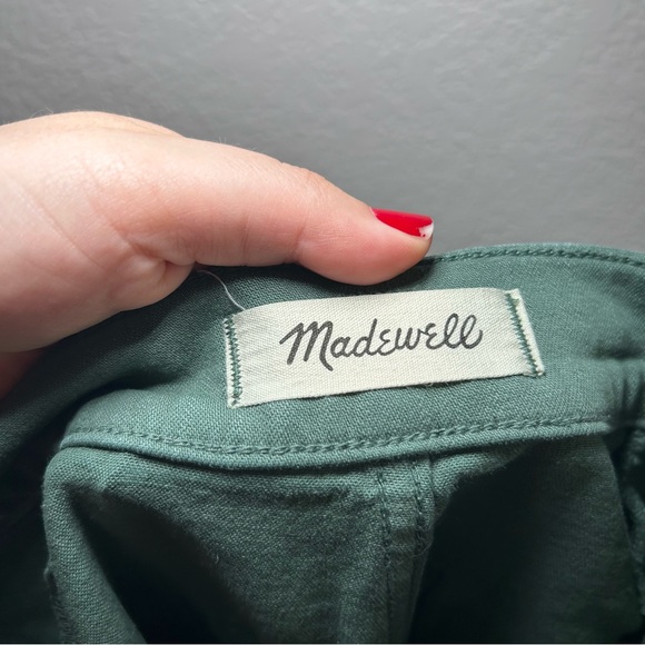 Madewell Olive Green Emmet Wide Leg Crop Pants Women’s 28 tall - Picture 8 of 11